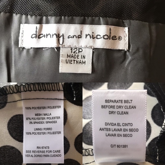 Danny & Nicola Polka Dot Fit & Flare Dress Sz 12P - Picture 7 of 8